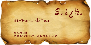 Siffert Éva névjegykártya