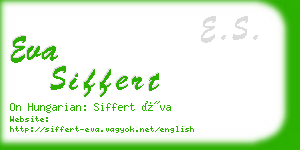 eva siffert business card